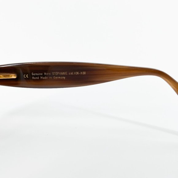 MORGENTHAL FREDERICS Stephanie REAL Buffalo Horn Cat Eye Sunglasses Brown Frames - Picture 6 of 15